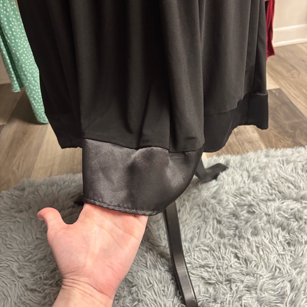 Y2K Puff Sleeve Satin Hem Babydoll Dress - Picture 9 of 15